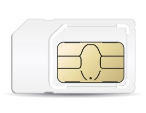 Hvidt SIM-kort kompatibelt med forskellige størrelser